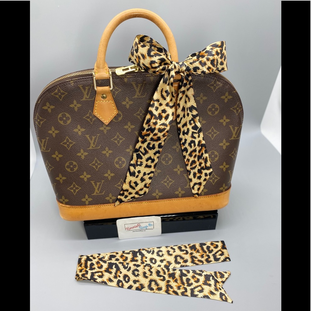 2 Leopard Print Wrap Scarfs